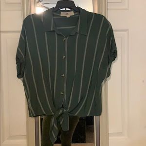 Button down crop top